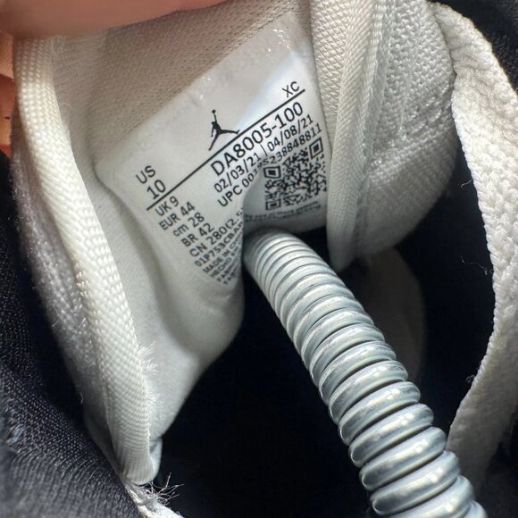 Size 10 Air Jordan 1 SE Mid Mens Black White Brushstroke Paint Shoes‎ DA8005-100 - Picture 9 of 12